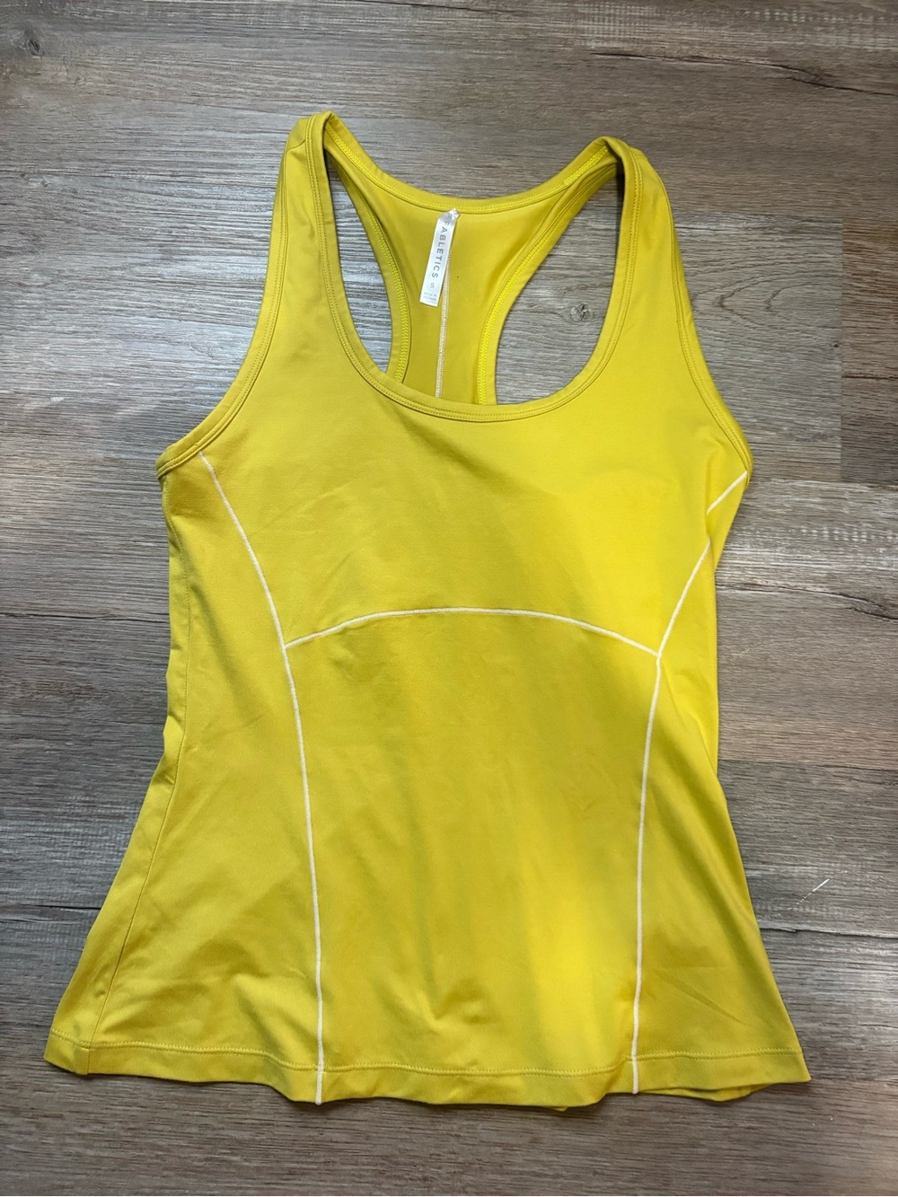 Fabletics Yellow Racerback Active Tank Top size s